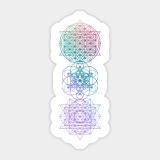 Flower of Life Chakras - Festival Gear - Psychedelic and Spiritual Artwork Sticker